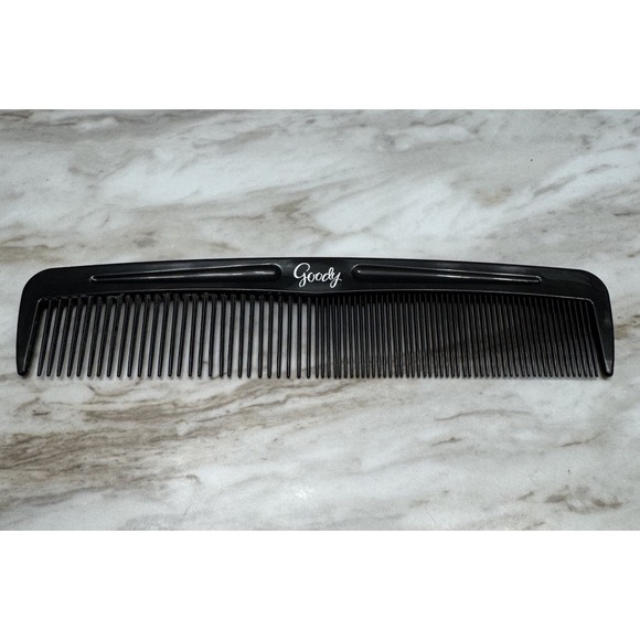goodr Accessories - Goody USA Hair‎ Comb 7.25" Black Wide & Tight Teeth Tease Retro Vintage